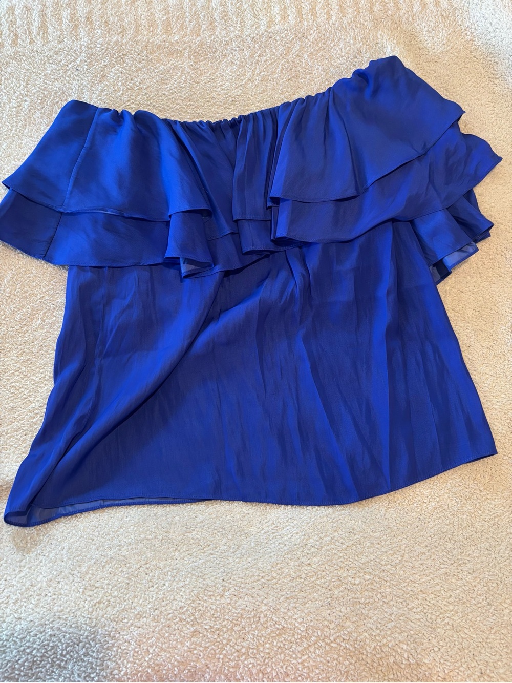Lilly Pulitzer Off-Shoulder Ruffle Blouse - Cobalt Blue